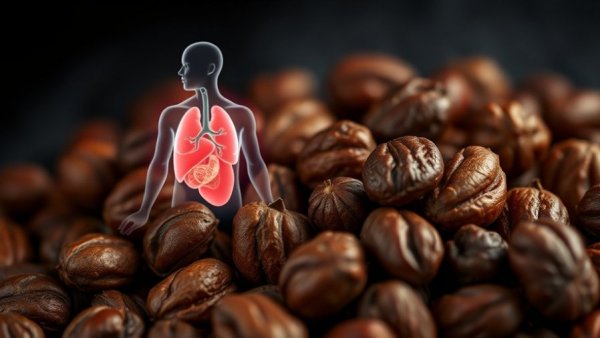 Healthy aging tips illustrated with nuts and organ imagery.