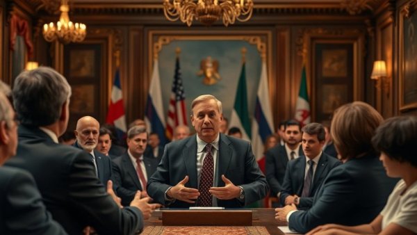 Politicians in a meeting discussing foreign policy, polls Americans oppose strikes on Iran.