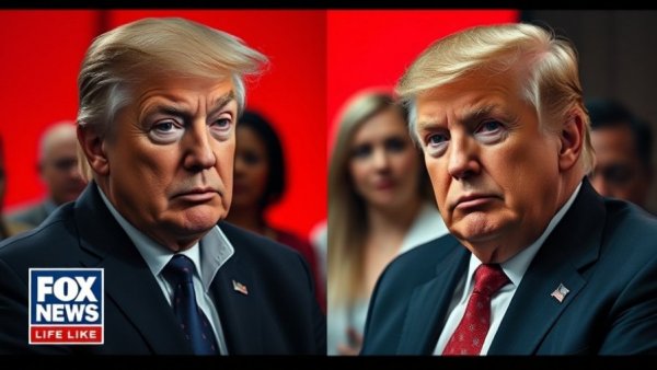 News in the US: Split-screen image featuring two serious men on Fox News.