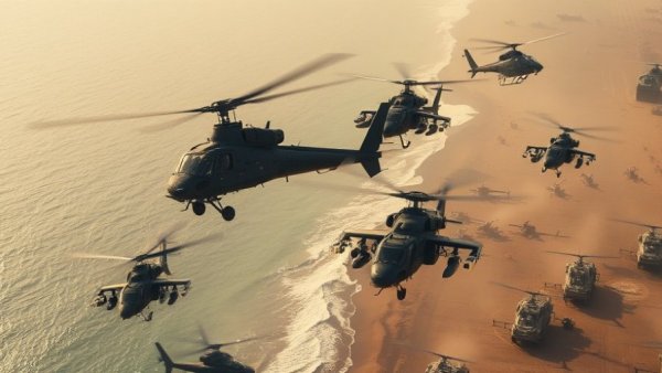 Military deployment illustrating boots on the ground meaning on coastal training terrain.