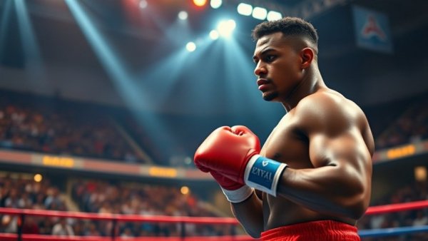 Boxer in ring facing Olympic weight cutting challenges.