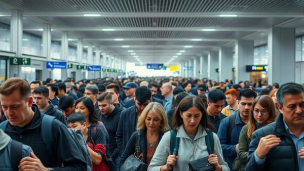 TSA staffing shortages causing long airport lines amid government shutdown.