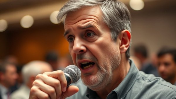 Middle-aged man at San Antonio event speaking into a microphone, san antonio news