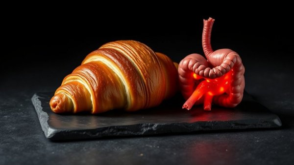 Healthy aging nutrition concept showing food digestion.