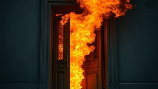 Dallas news fire incident captured with intense flames and building damage.