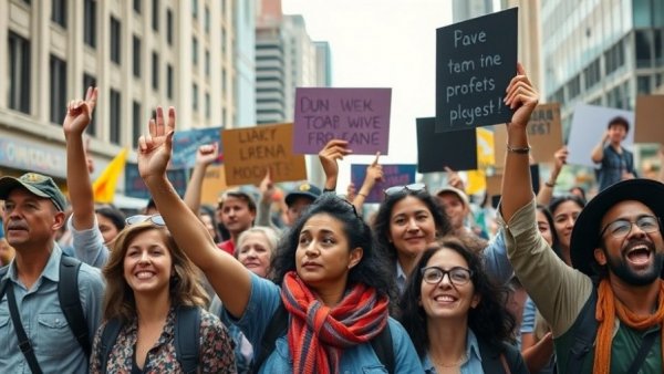 No Kings protests San Antonio with diverse crowd and banners.