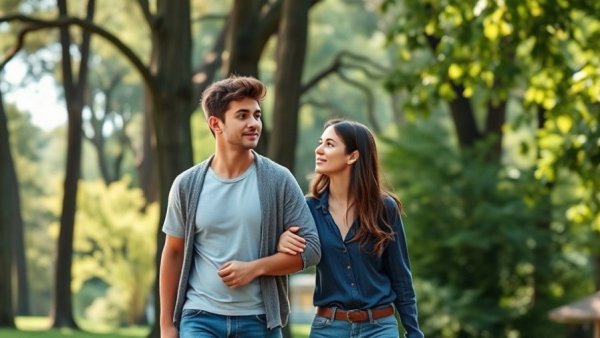 California kidnapping case Denise Huskins: couple walking in park.