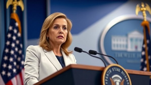 Press conference on US military operations in Iran, serious speaker.