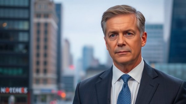 Man on news channel discussing Cold War impacts on US national security.