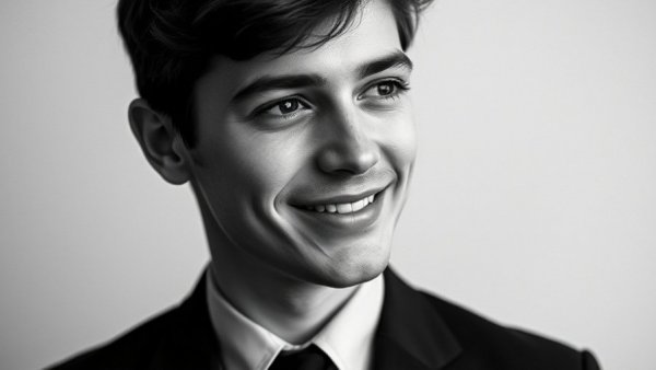 Vintage portrait of a young man, missing person cases context.