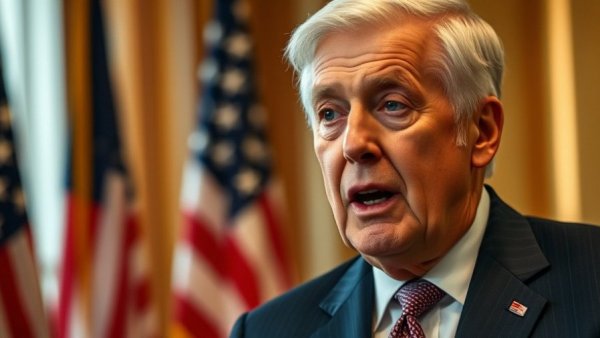 Serious man in suit discussing deployment of ground troops.