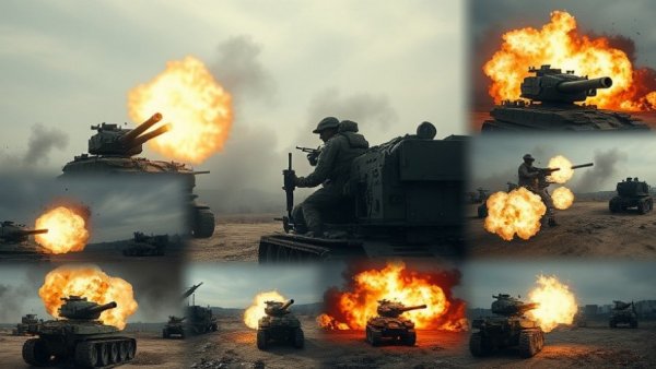 US options on Iran, showing military action and explosions.