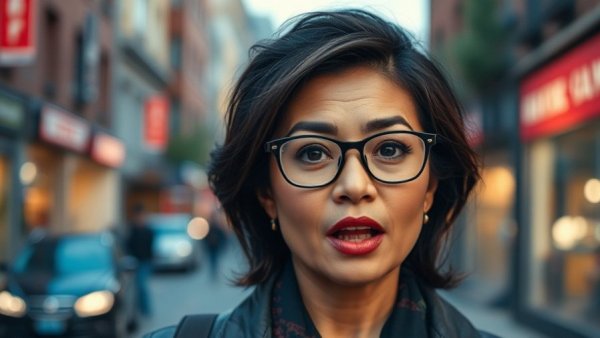 Woman reporting outdoors on Houston news shooting.