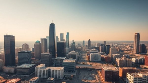 Aerial view of downtown Houston skyline highlighting new business formations in 2025.