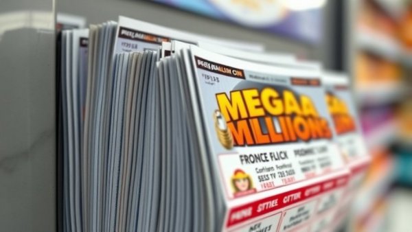 Close-up of Mega Millions lottery tickets related to Ohio lottery prize clerical error.