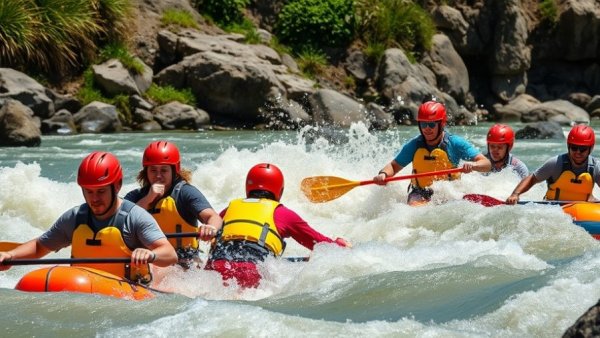 Austin swift water rescue training group in action.
