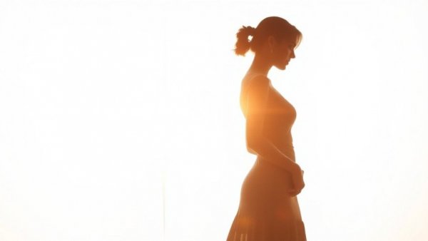 Silhouette of a woman with double exposure effect for artistic depiction.