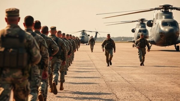 Military personnel on airfield with helicopters, Georgia military spouse law changes.