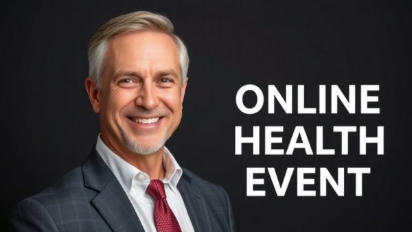 Middle-aged man promoting health event, embracing healthy living after 50.