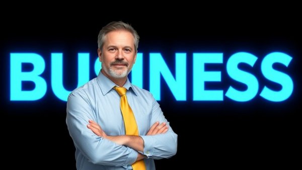 Professional man promoting live event on sleep improvement for elderly.