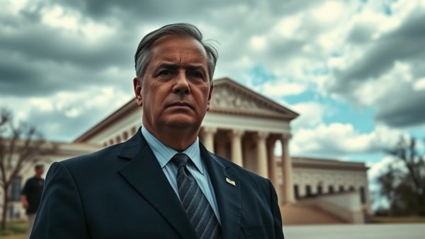 Breaking news Trump near Supreme Court with news logo.