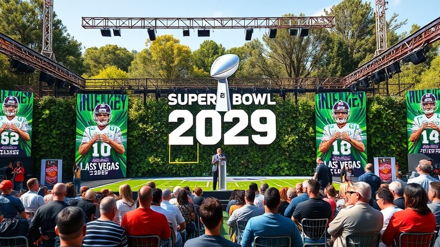 Super Bowl LXIII in Las Vegas 2029 grand announcement event.