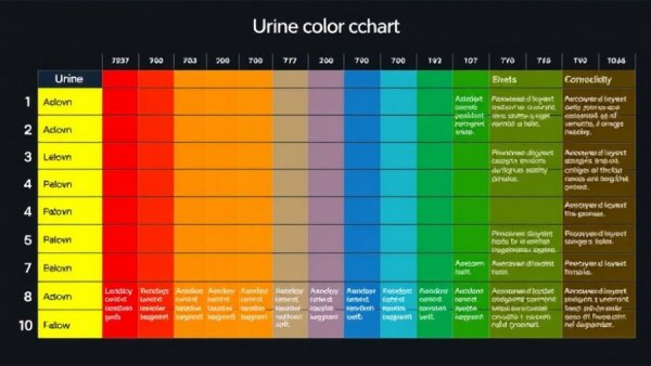 Chart showing what your urine color says about your health, with descriptions.