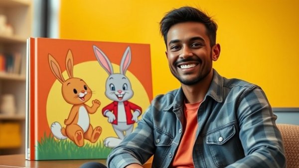 Kenan Thompson with 'Unfunny Bunny' children's book cover.