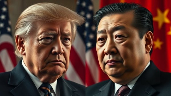 Political figures with flags, highlighting birthright citizenship discussion.