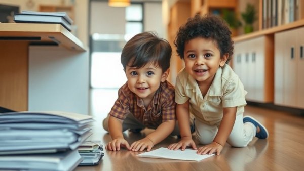 Texas news: Children play on floor while woman works in office