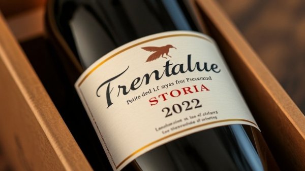 2022 Trentadue La Storia Petite Sirah wine bottle close-up