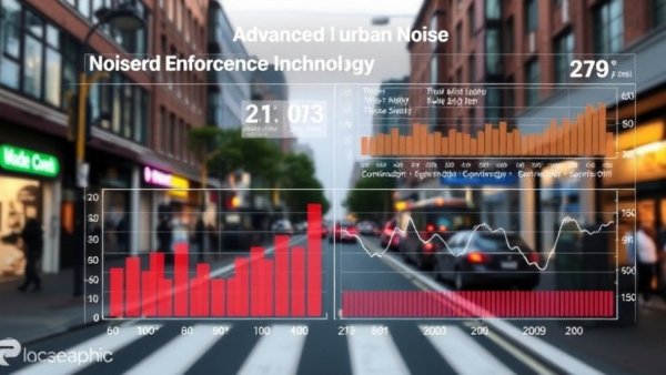 Advanced noise cameras enforcement technology monitoring urban traffic.