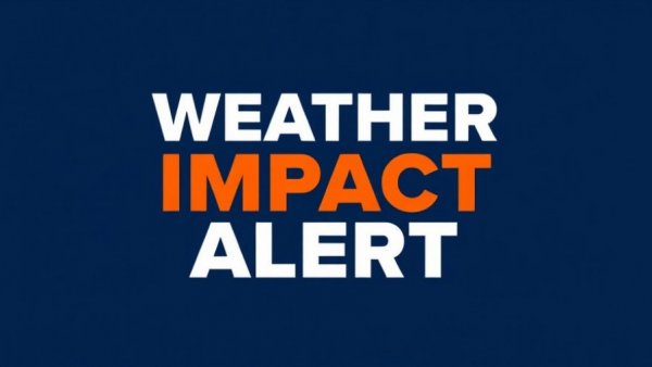 San Antonio weather forecast impact alert on blue background.