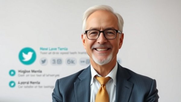 Senior man ready for live Q&A session, fitness for seniors