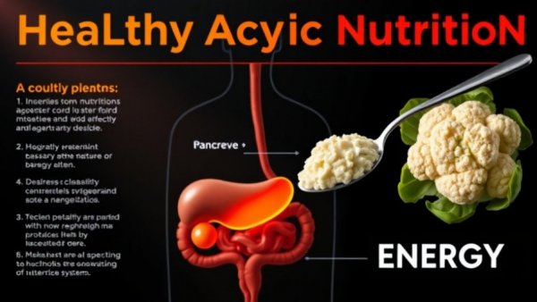Healthy aging nutrition graphic with digestive system and food.