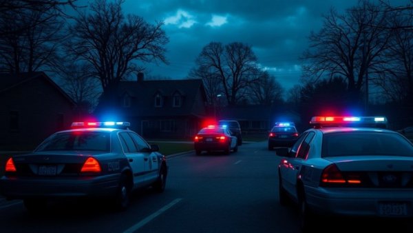 San Antonio crime scene with police vehicles in suburban area.