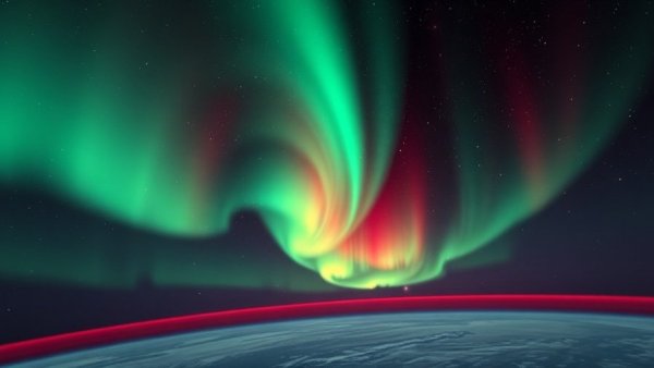 Stunning Northern Lights timelapse from space with vibrant colors.