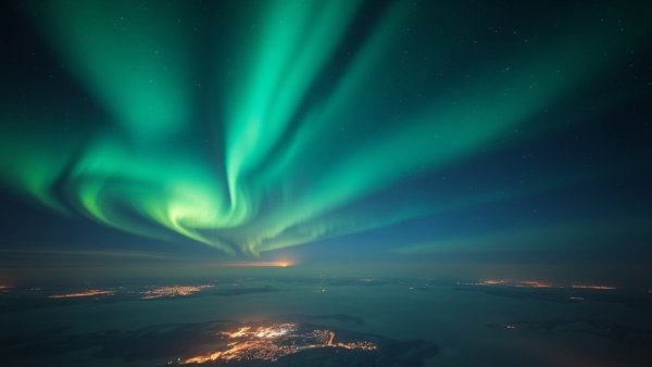 Stunning Northern Lights timelapse captured from space.