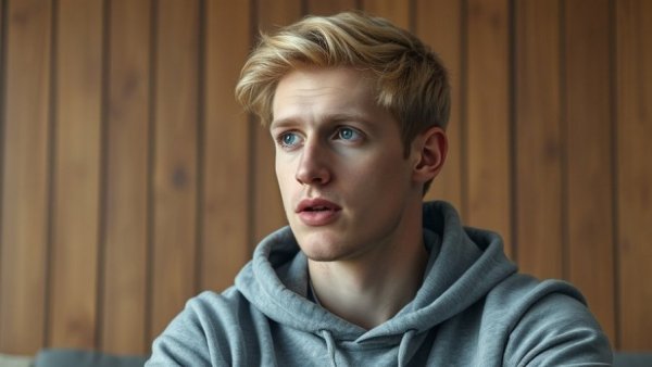 Thoughtful male speaks in an indoor setting, Jesus changes lives.