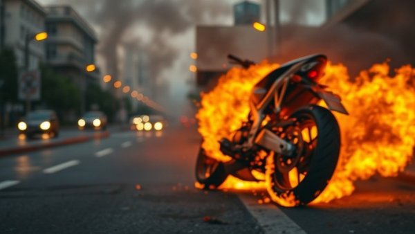 San Antonio motorcycle accident in fiery aftermath captured on camera
