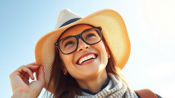 Michigan woman missing at sea, smiling in hat and glasses.