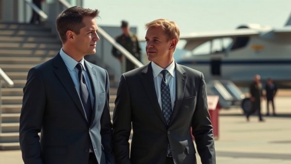 JD Vance and Viktor Orban walking and conversing outdoors.