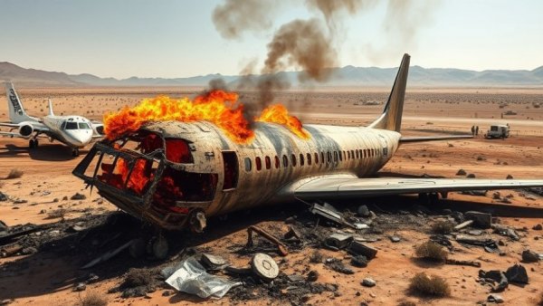 Details on injured airman’s survival in Iran crash site with airplane wreckage.