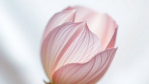 Delicate skeletal flower petal symbolizing frailty and vulnerability.