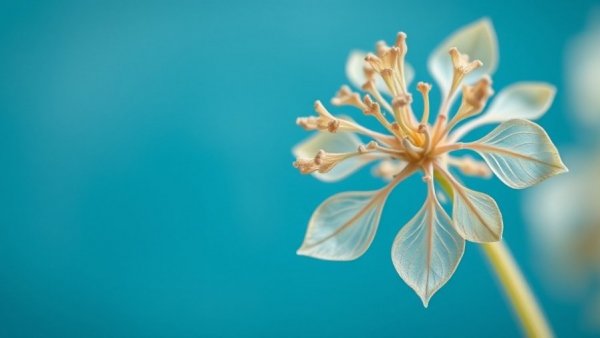 Hydrangea flower symbolizing frailty, delicate petals.