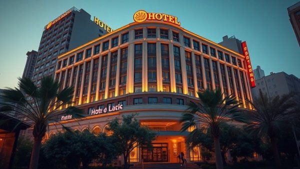 DoubleTree hotel redevelopment in Austin by Hilton with signage.