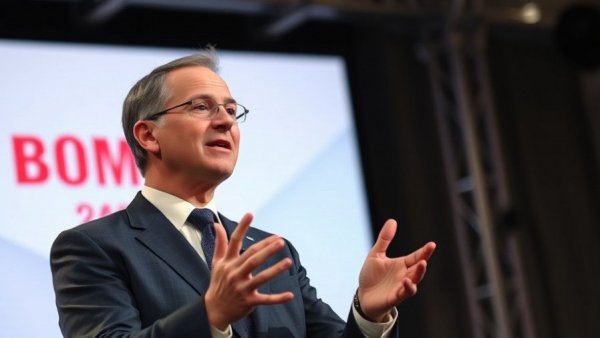 Man in a suit speaking at Breaking US News event.