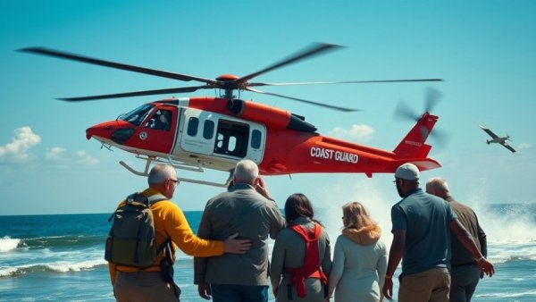 Coast Guard rescues family stranded in dramatic scene