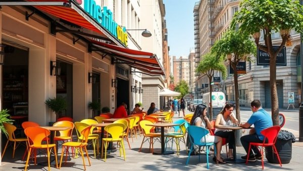 Eldorado Cafe expansion with vibrant outdoor seating