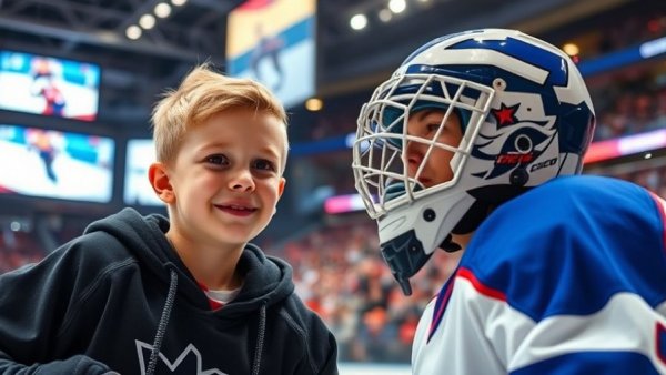 Hockey fan confidently chirping at Bobrovsky during a game.